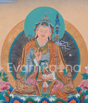 Guru Rinpoche Thangka Print | The Lotus Born Master | Traditional Padmasambhava Artwork