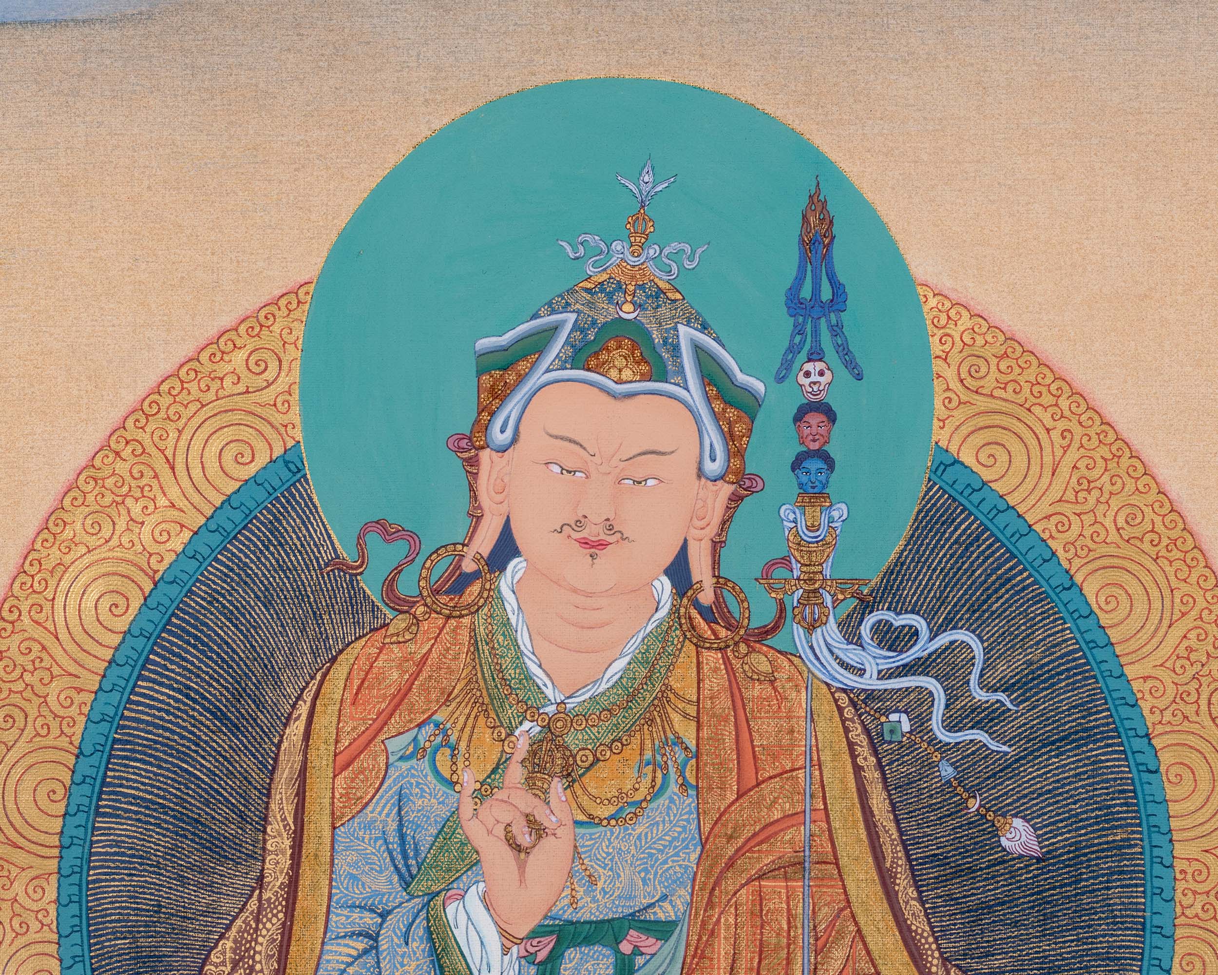 Guru Rinpoche Thangka Print | The Lotus Born Master | Traditional Padmasambhava Artwork