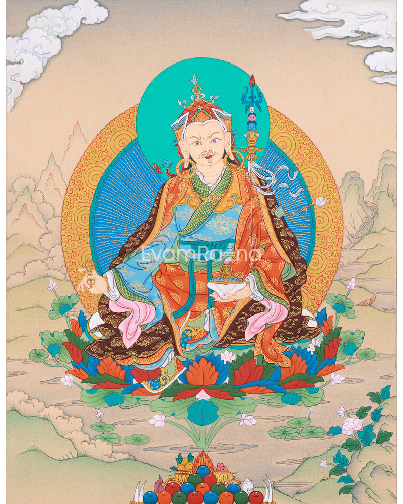 Guru Rinpoche Gold Thangka
