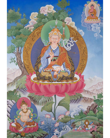 Exquisite Guru Rinpoche Thangka Print | Experience the Blessings Of Padmasambhava With Our Canvas Print