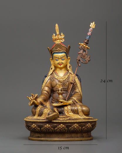 Rinpoche Lotus Born Guru Statue | Gold plated Figurine