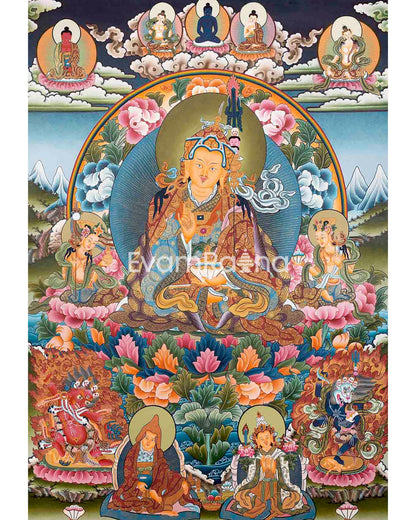 8 Guru Manifestation Thangka | Guru Rinpoche | Lotus Guru: Padmasambhava |