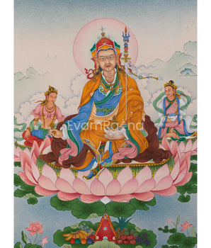 Guru Rinpoche With Others Thangka