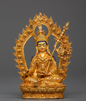 Gold Plated Guru Rinpoche Statue  