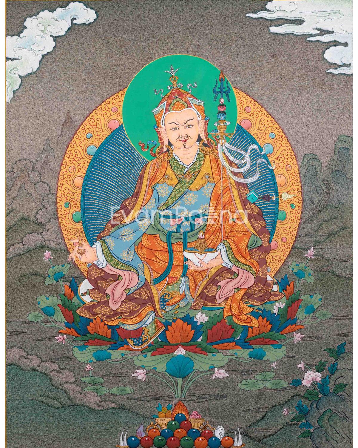 Traditional Guru Rinpoche Thangka 