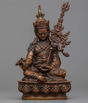 Oxidized Copper Guru Rinpoche Statue 