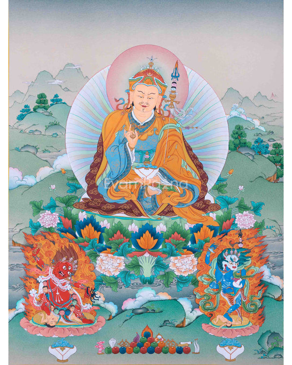 Traditional Tibetan Thangka For Padmasambhava 