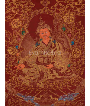 Guru Rinpoche Thangka | Red Background