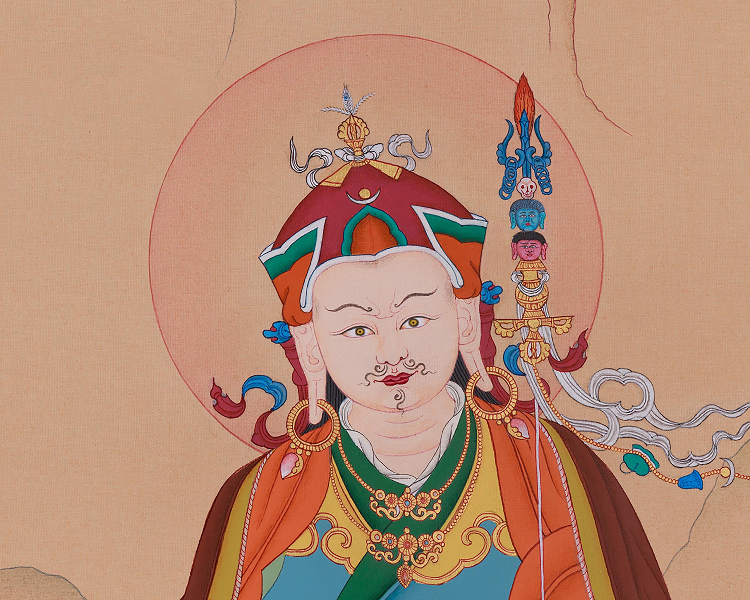 Minimalist Guru Rinpoche Thangka | Spiritual Awakening & Enlightenment
