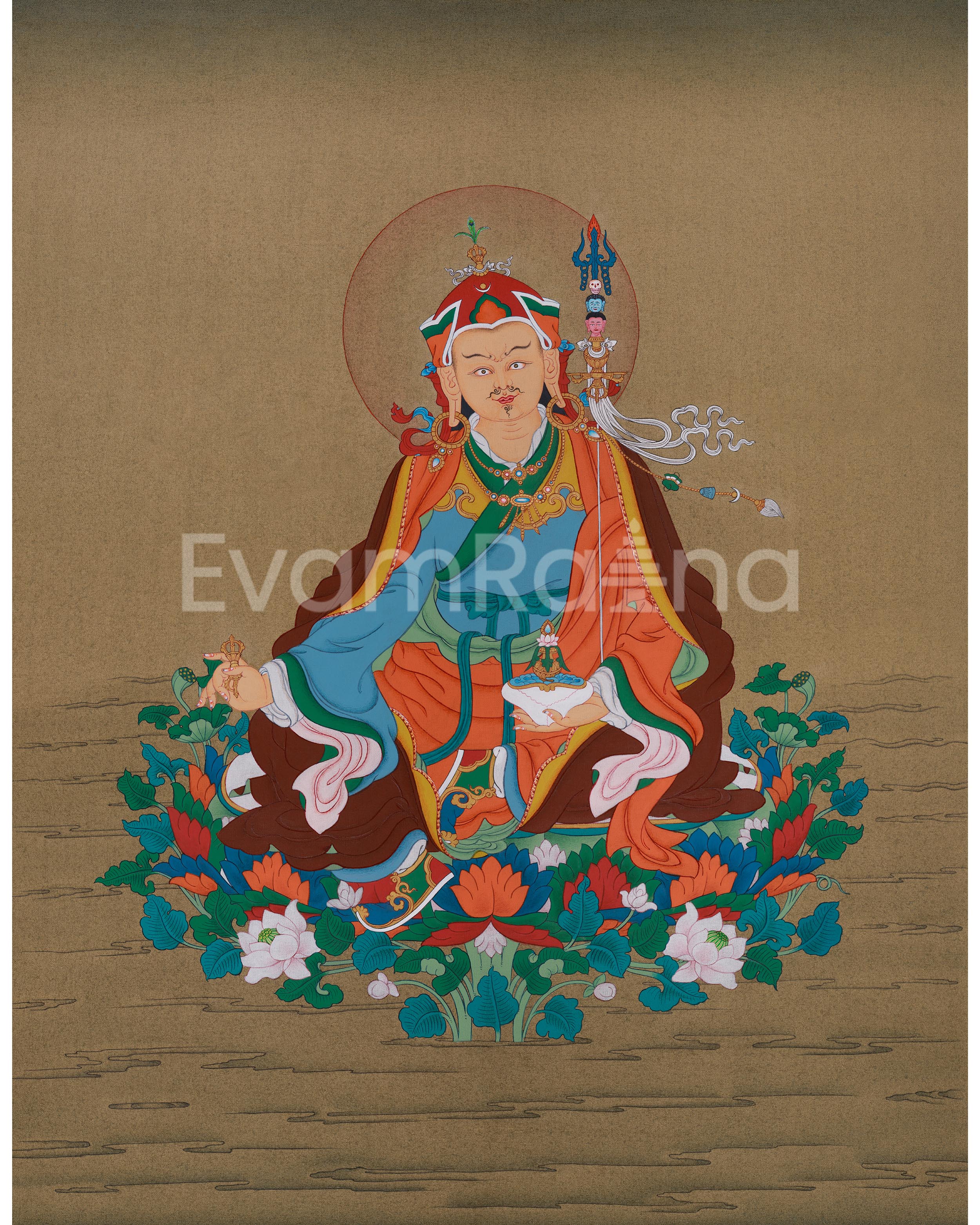 The Lotus Born Padmasambhava Thangka