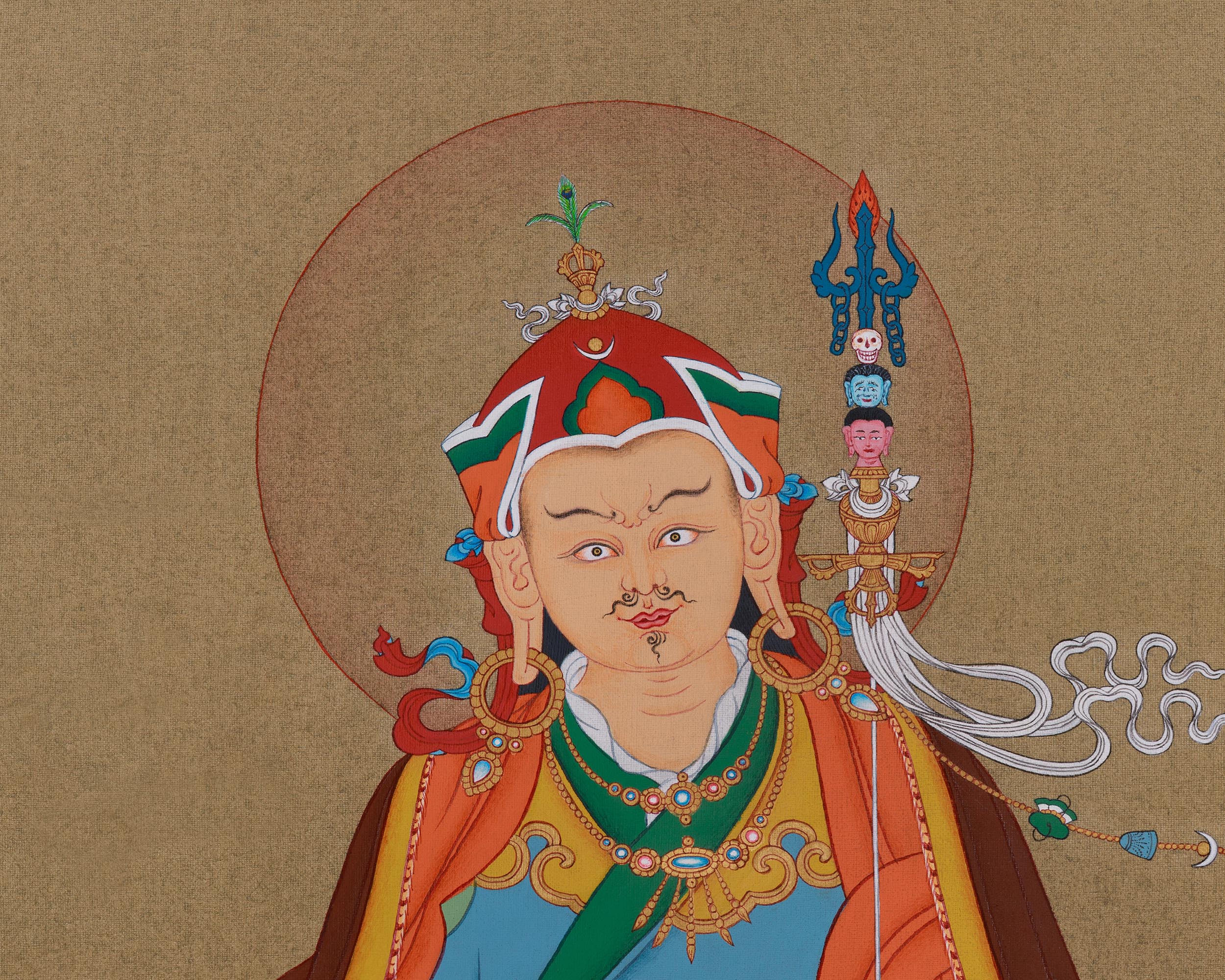 The Lotus Born Padmasambhava Thangka | Buddha of Wisdom and Compassion
