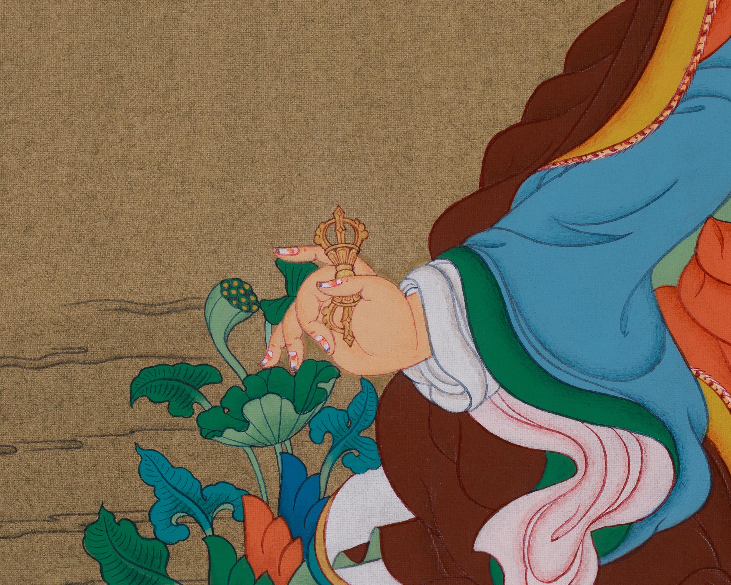 The Lotus Born Padmasambhava Thangka | Buddha of Wisdom and Compassion