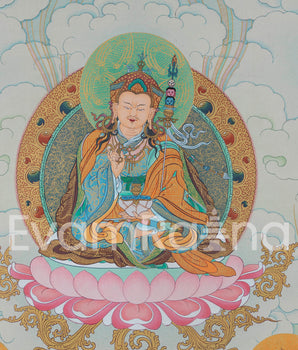Thangka Print Of The Great Teacher | Guru Rinpoche Digital Print | Guru Padmasambhava For Meditation