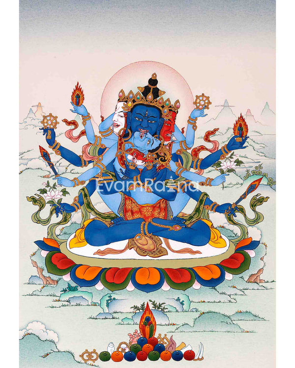 Guhyasamaja Thangka, Mother Tantra Art