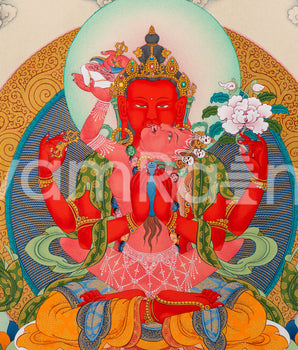 Gyalwa Gyasto Mandala | Chenresig with Vajravarahi Thangka
