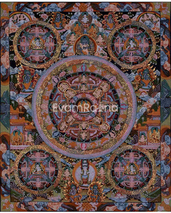 Hand-Painted Buddha Mandala