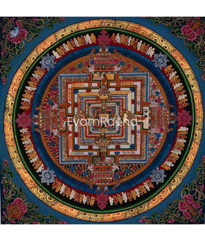 Hand-Painted Kalachakra Mandala