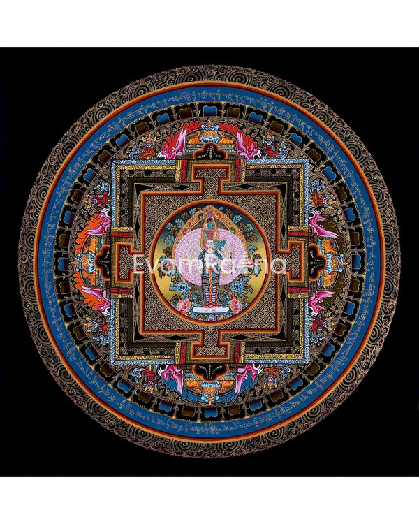 White Tara Mandala Thangka