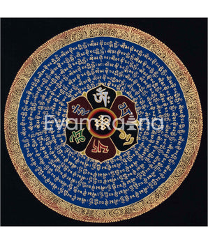 Hand-Painted Mantra Mandala