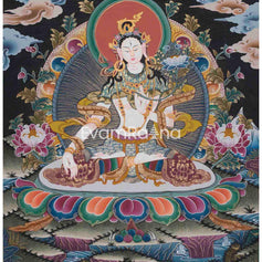 Hand-Painted White Tara