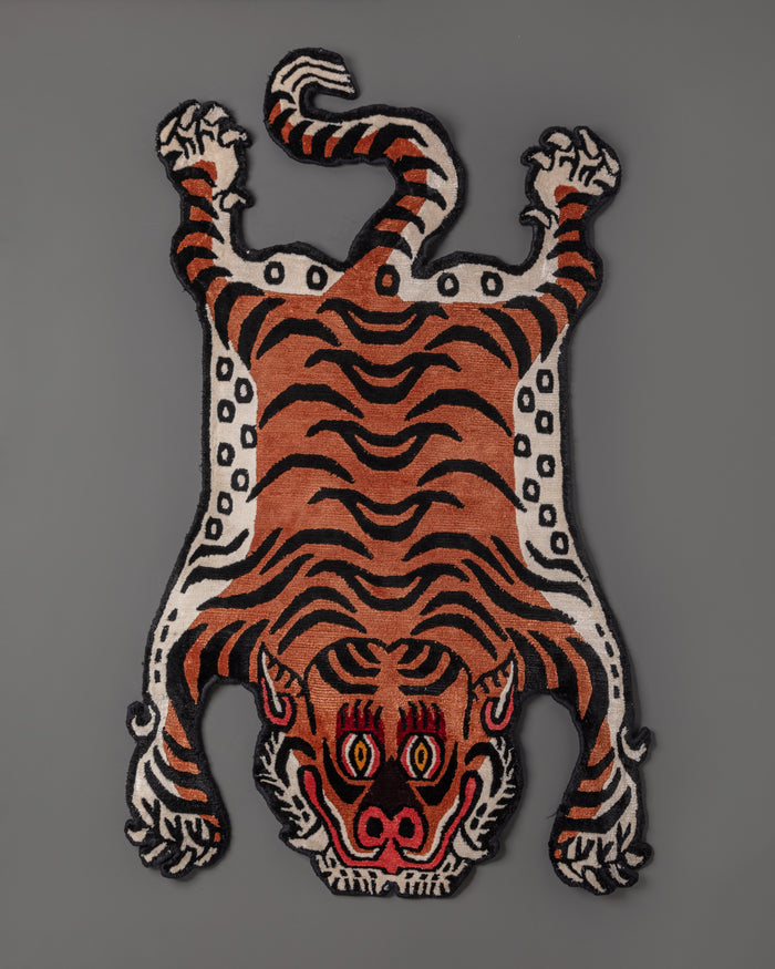 Decorative Tiger Floor Mat | Handcrafted Wool Rug