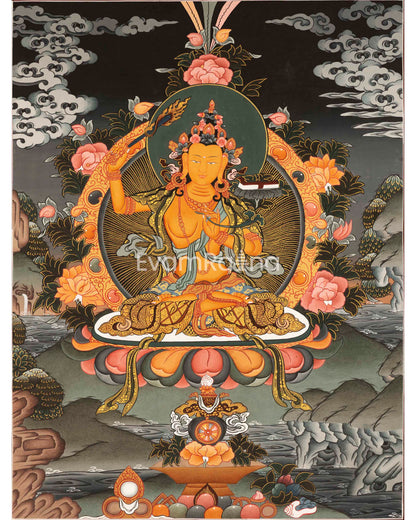 HandPainted Manjushree Thangka