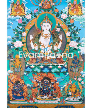Handmade Avalokiteshvara Thangka 