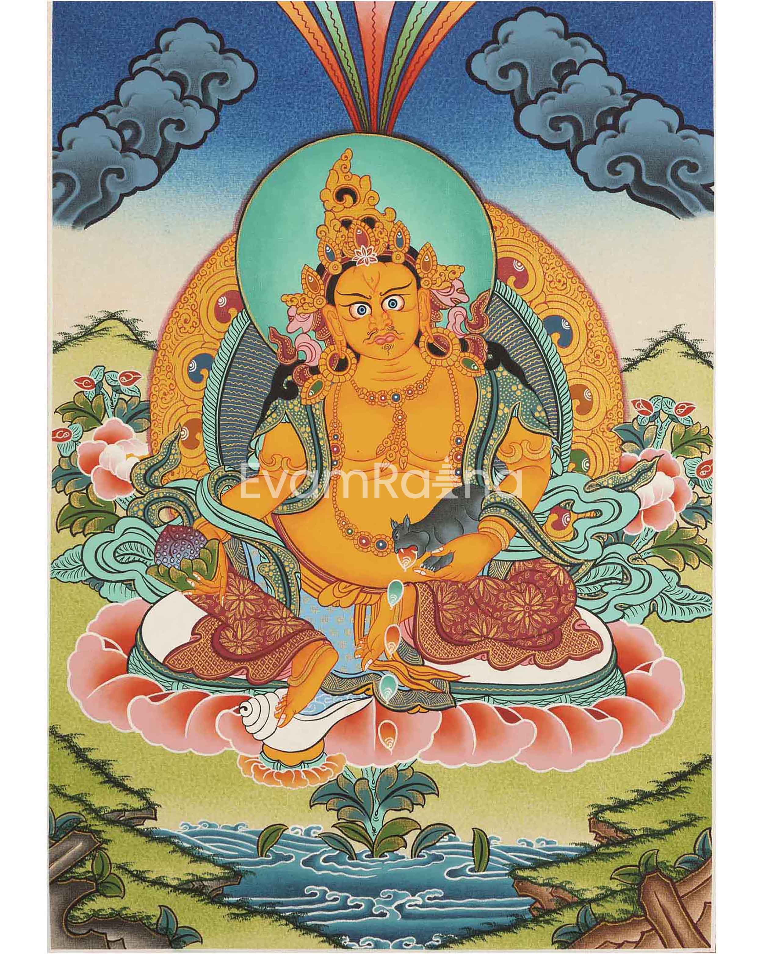 Dzambala Kubera Thangka