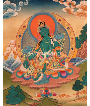 Green Tara Thangka