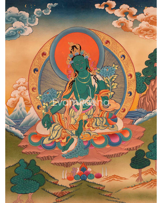 Green Tara Thangka