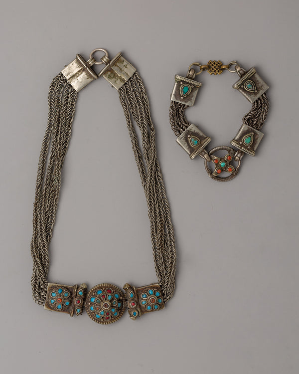 Tibetan Chain Necklace &amp; Bracelet