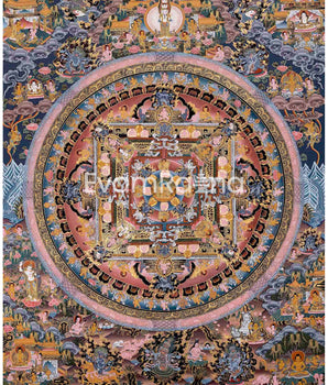 Original Hand-Painted Heruka Mandala Thangka | Tibetan Buddhist Meditation And Yoga Art |