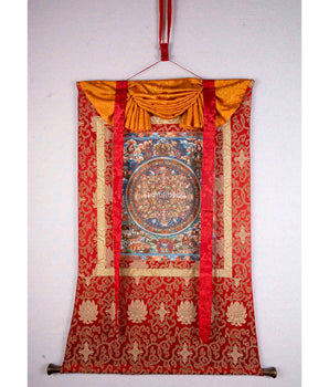 Heruka Mandala Thanka With Brocade