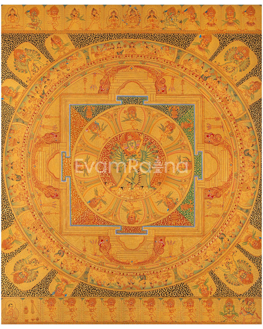 Hevajra Mandala With Eight Dakinis and Retinue 