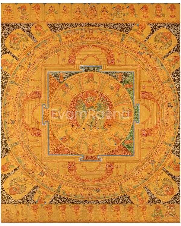 Hevajra Mandala With Eight Dakinis and Retinue 