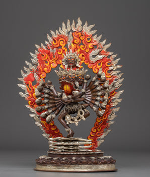 Tibetan Hevajra Statue | Wrathful Buddhist Deity