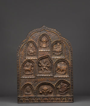 Handcrafted Buddhist Deities Plaque