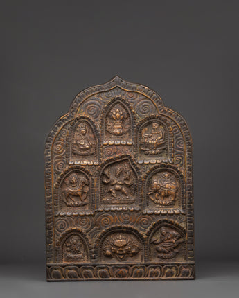 Handcrafted Buddhist Deities Plaque