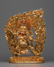 Majestic Vajrapani Kadampa Statue | 24K Gold Gilded Dharmapala