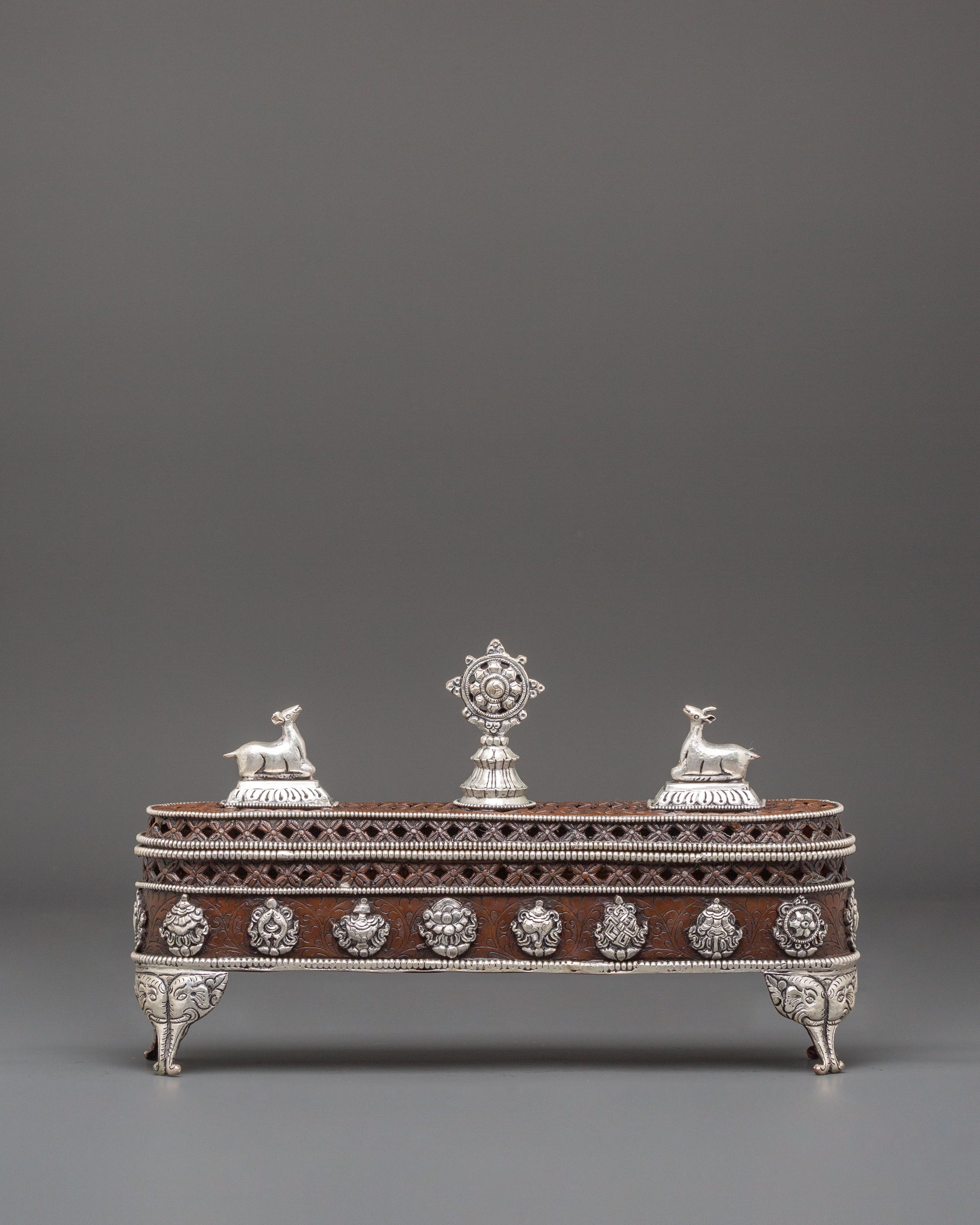Handmade Dharma Wheel Incense Burner