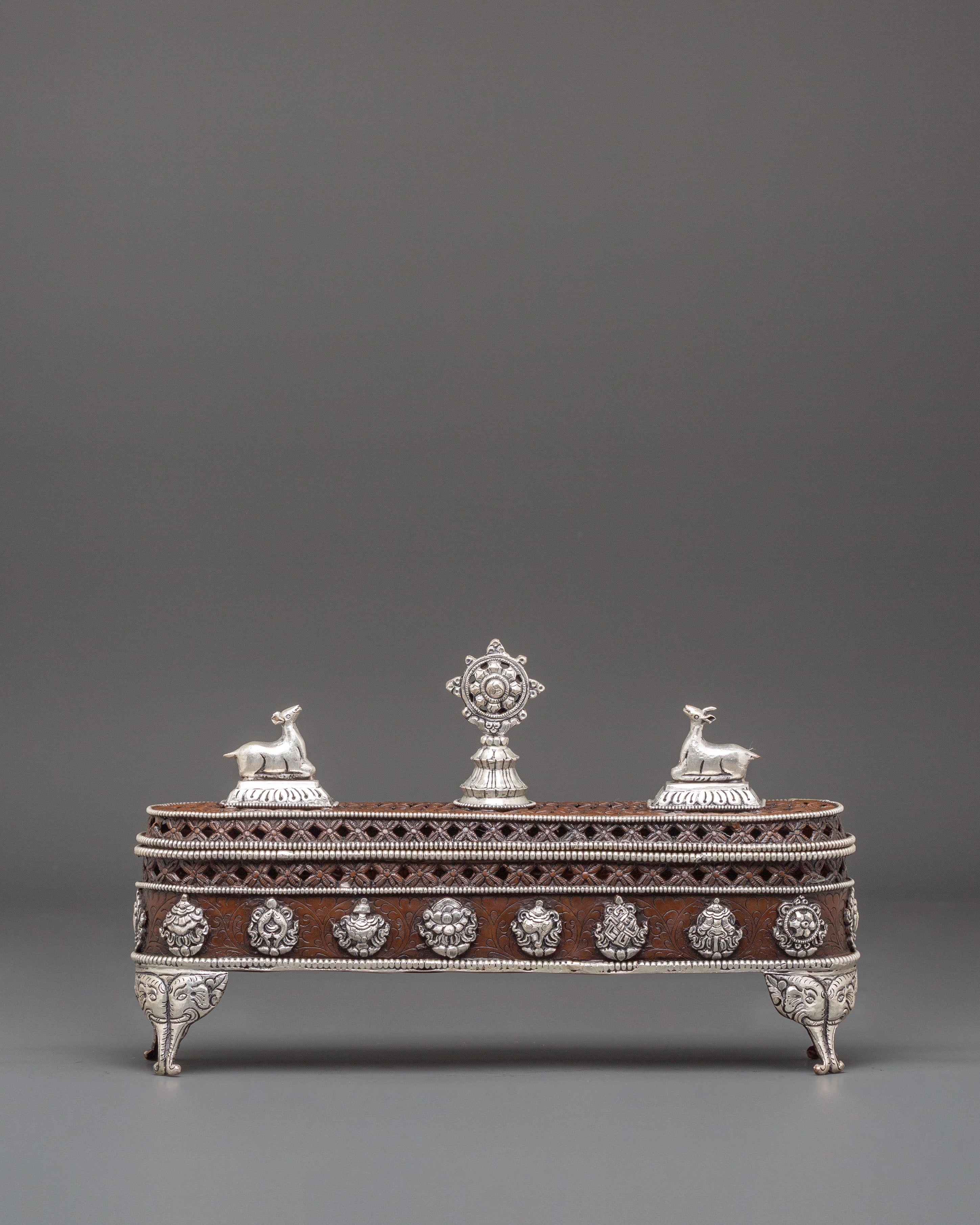 Handmade Dharma Wheel Incense Burner