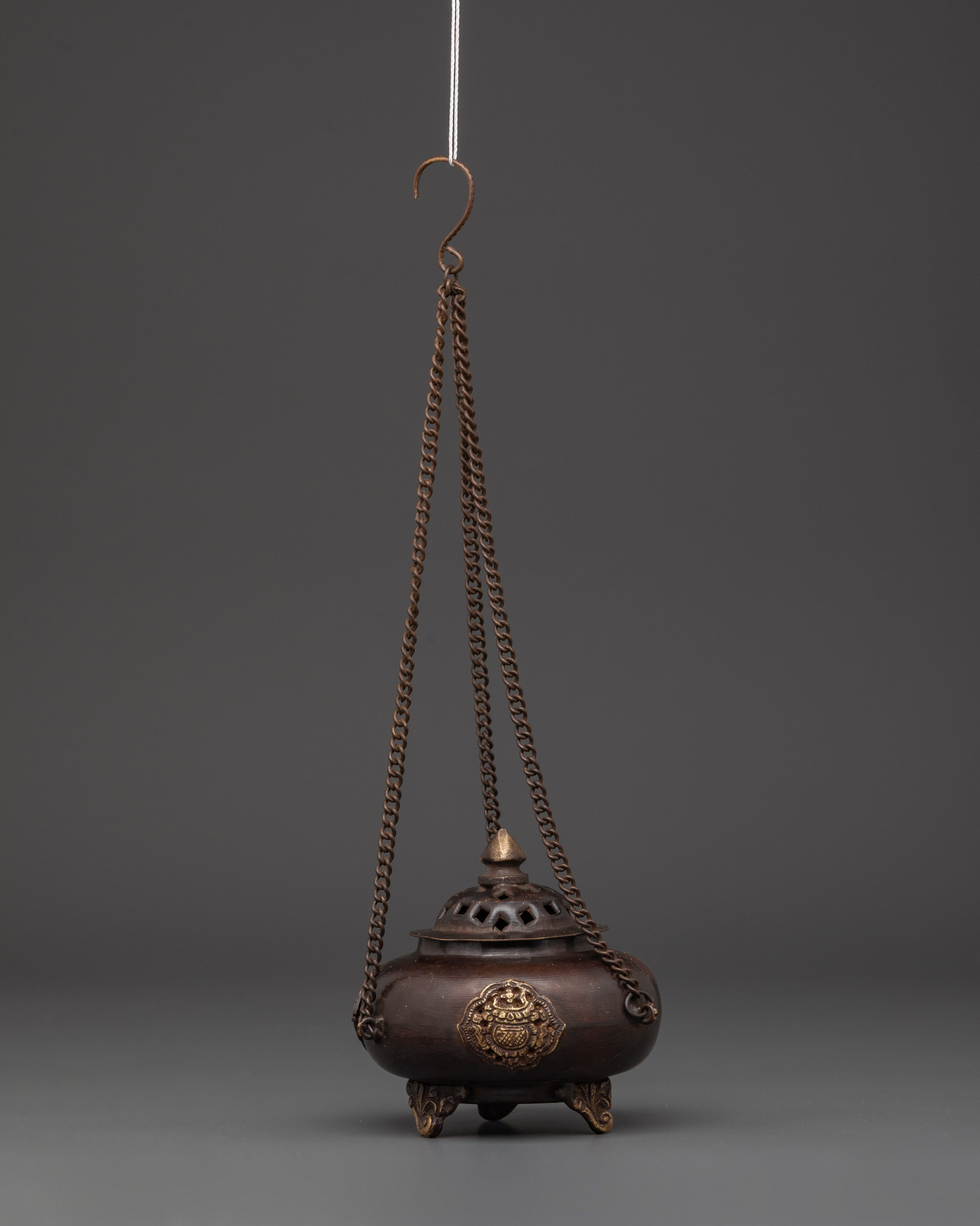 Ceremonial Altar Incense Burner | Handcrafted Oxidized Copper Censer