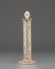 Buddhist Ritual Incense Burner | Tibetan Silver Plated Copper Censer