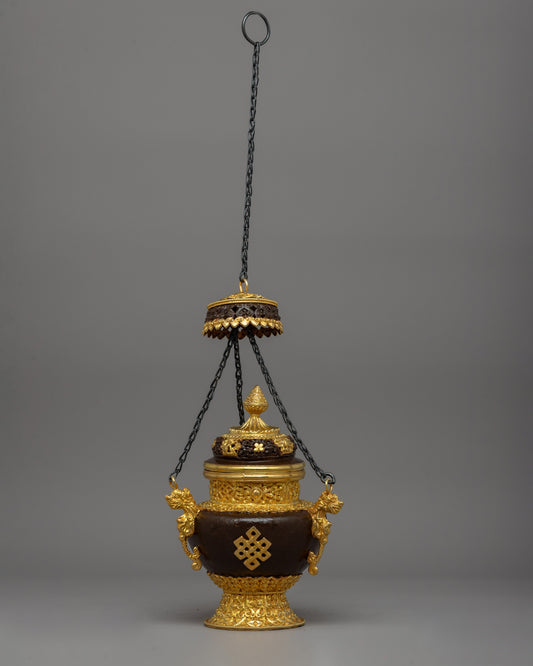 Gold-Plated Hanging Incense Burner