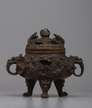 Copper Dragon Incense Burner