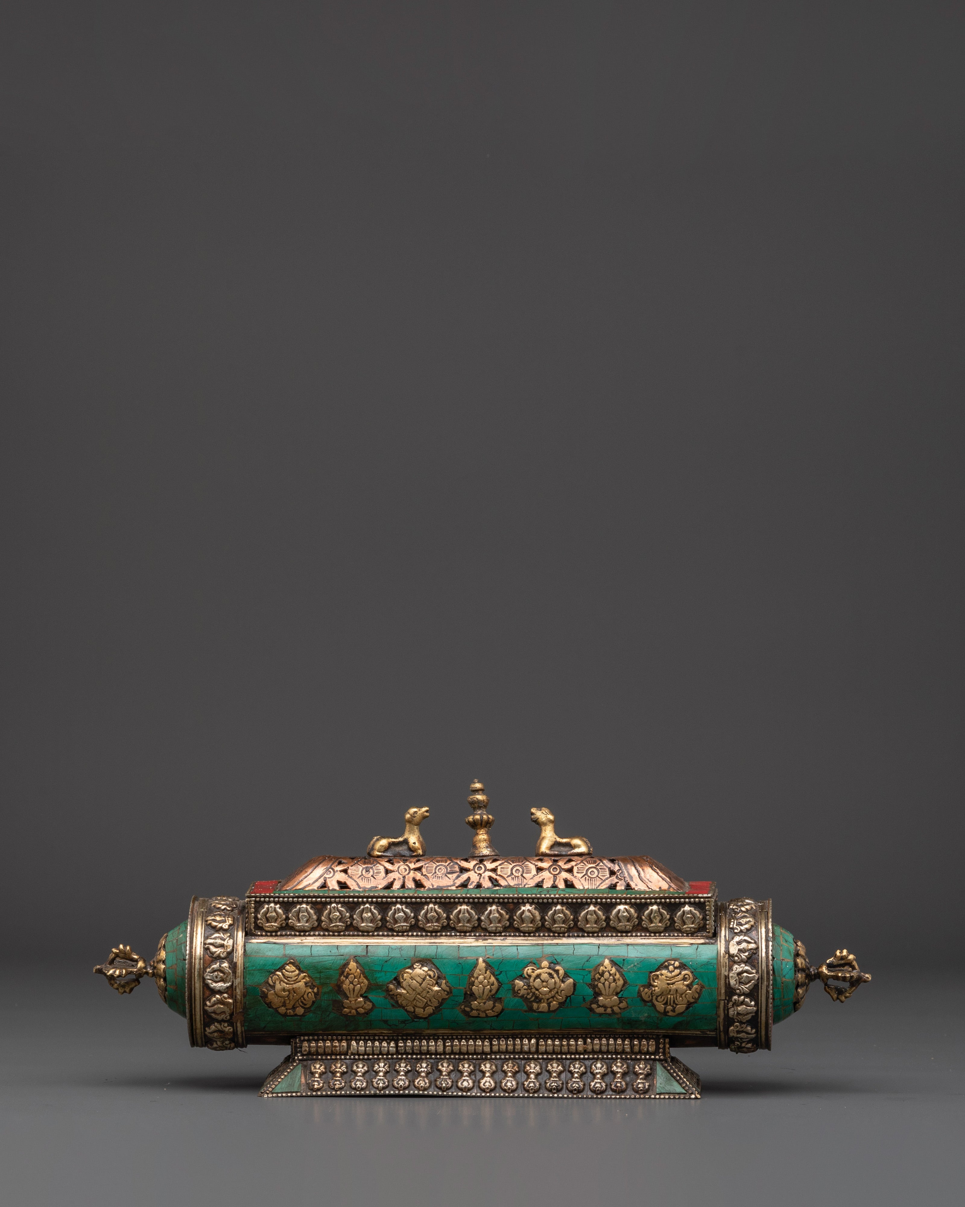 Tibetan Handcrafted Brass Incense Burner | Buddhist Ritual & Meditation Altar Decor