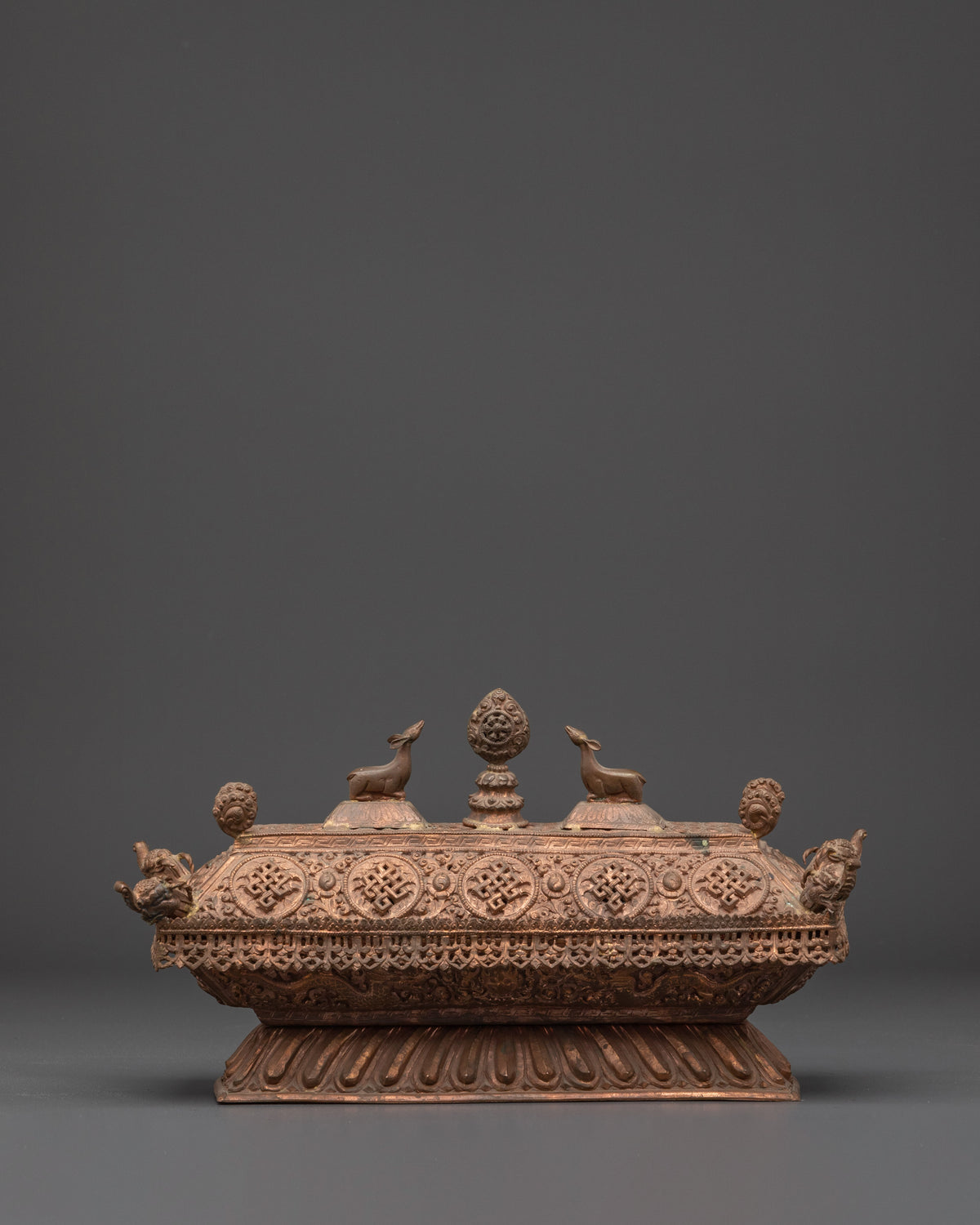 Tibetan Ritual Incense Burner | Handcrafted Copper Incense Burner for Sacred Ceremonies