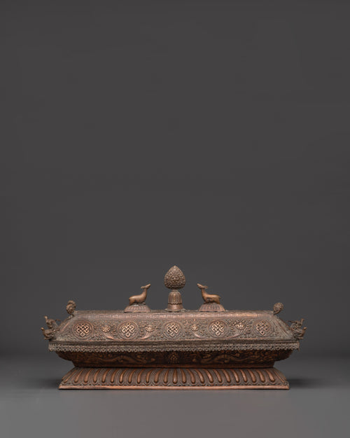 Handmade Spiritual Incense Burner | Oxidized Copper with Sacred Motifs