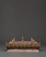 Tibetan Incense Burner with Auspicious Symbols