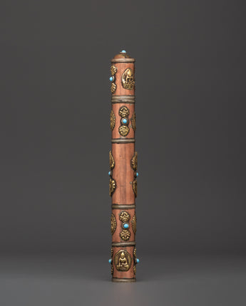 Tibetan Incense Holder with Turquoise